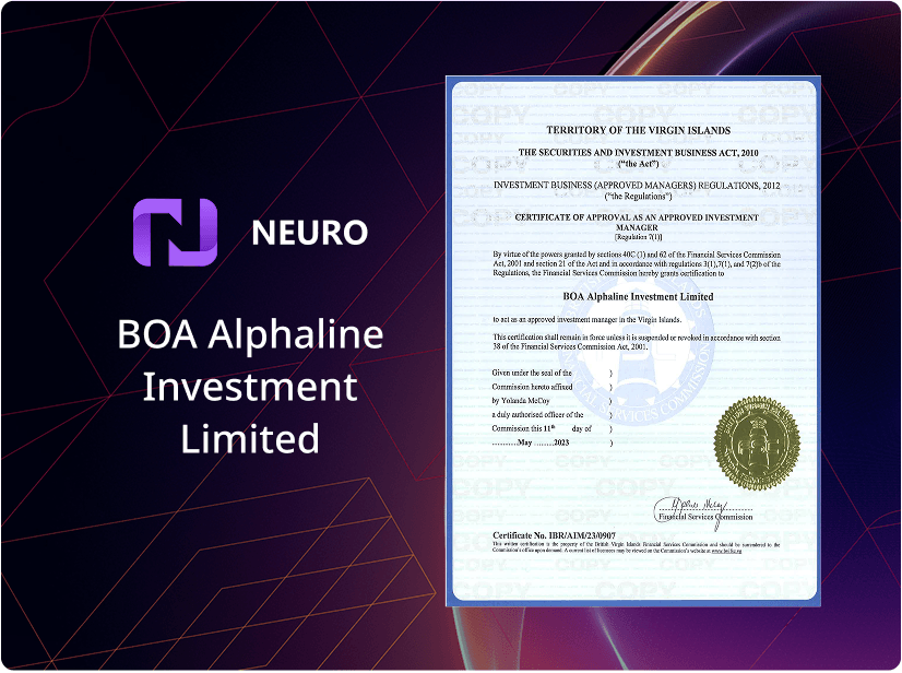 BOA Alphaline Investment Limited — 公司资质证书